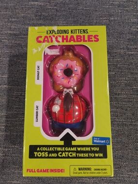 Exploding Kittens Catchables – Donut Cat & Lumber Cat | NEW in Box |
